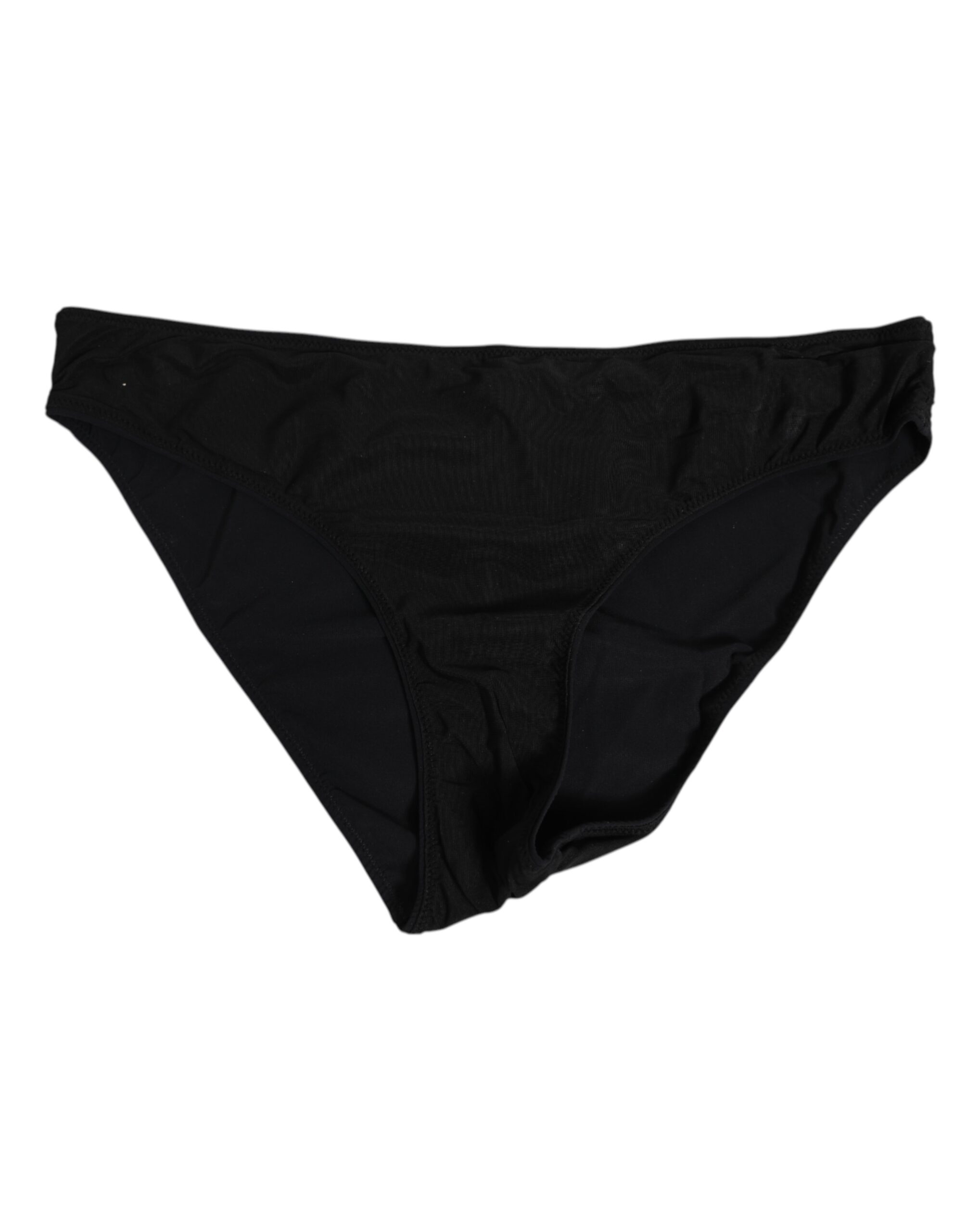 Dolce & Gabbana Black Nylon Stretch Slip Brief Women Underwear - Image 2