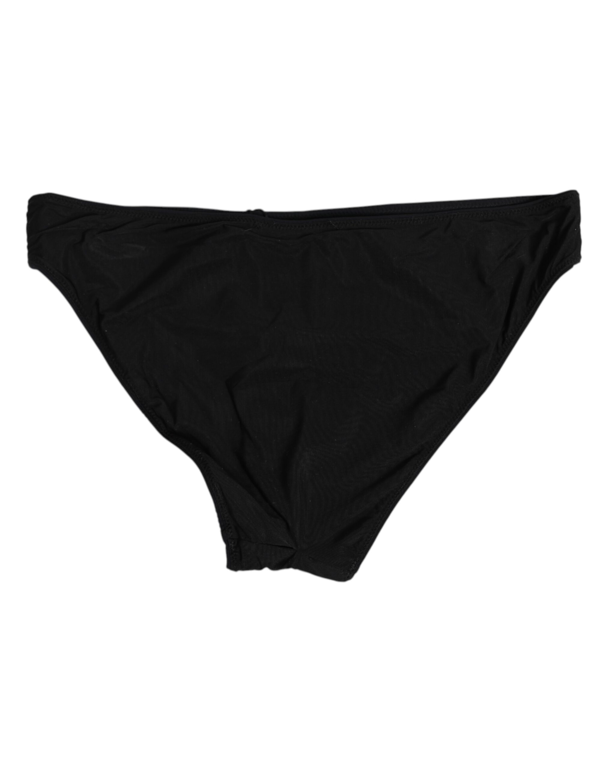 Dolce & Gabbana Black Nylon Stretch Slip Brief Women Underwear - Image 3