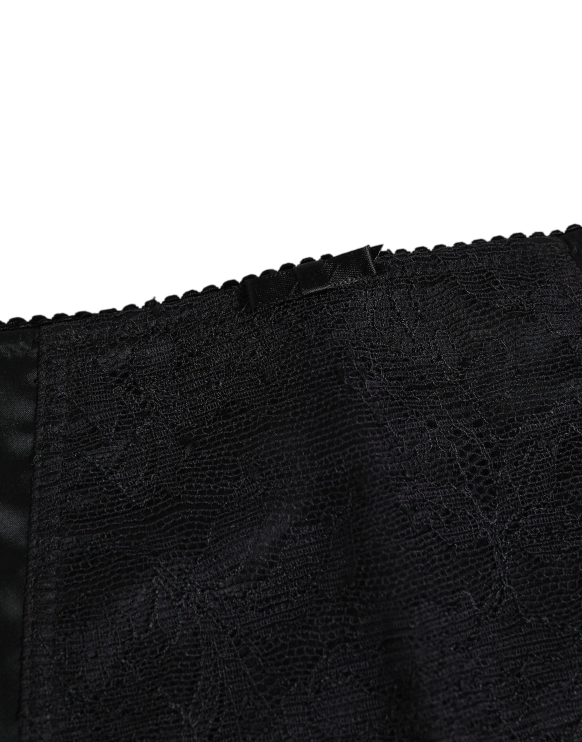 Dolce & Gabbana Black Silk Stretch Slip Cycling Women Underwear - Image 3