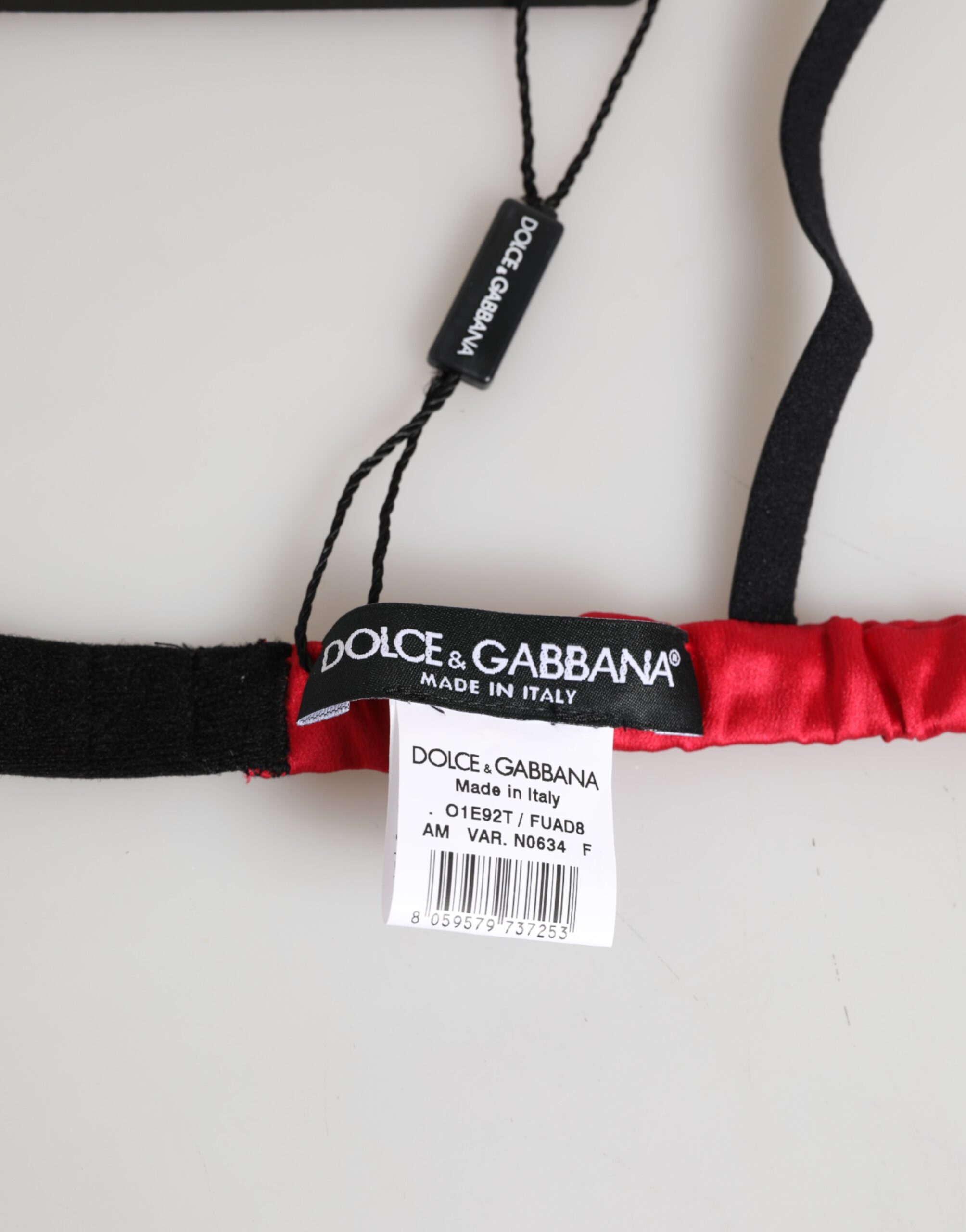 Dolce & Gabbana Red Silk Satin Triangle Soft Cup Br Underwear - Image 5