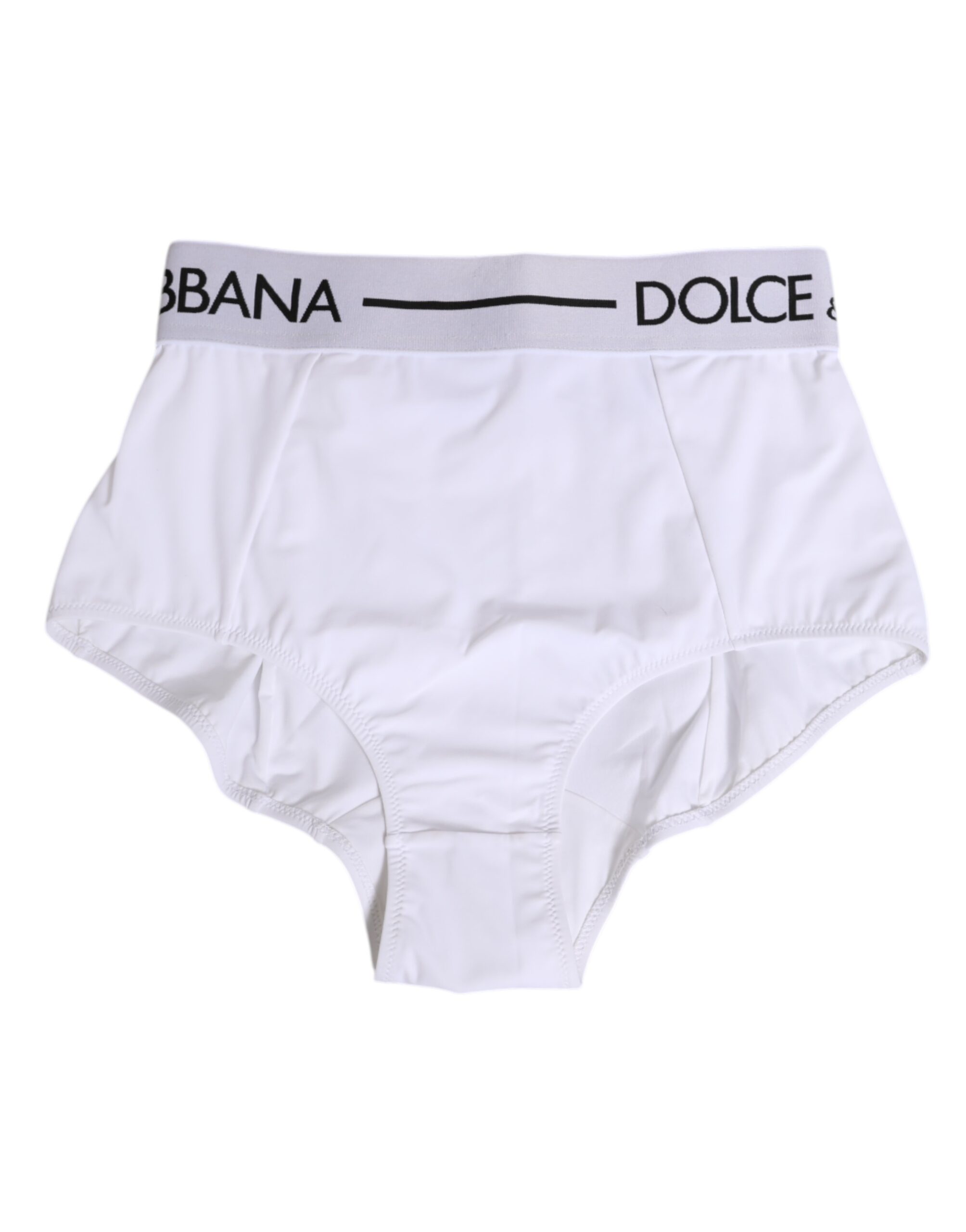 Dolce & Gabbana White Nylon Logo Waistband Coulotte Underwear - Image 2