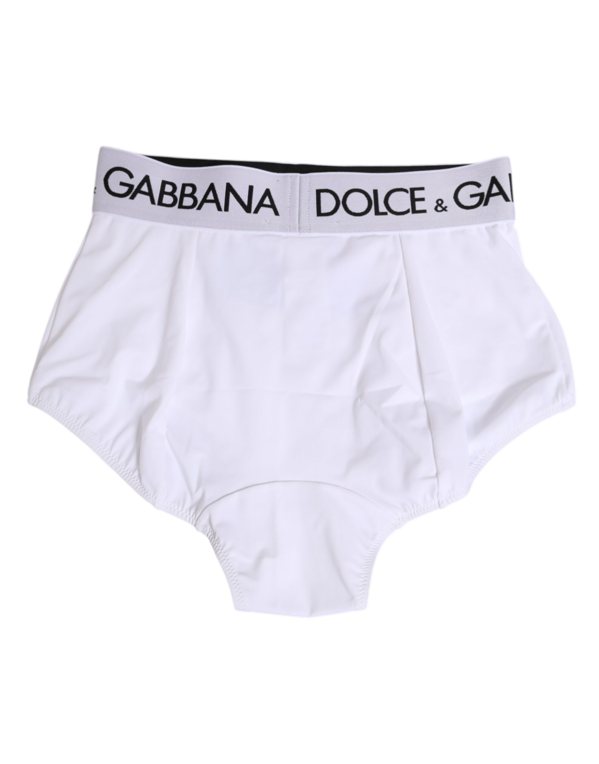 Dolce & Gabbana White Nylon Logo Waistband Coulotte Underwear - Image 5