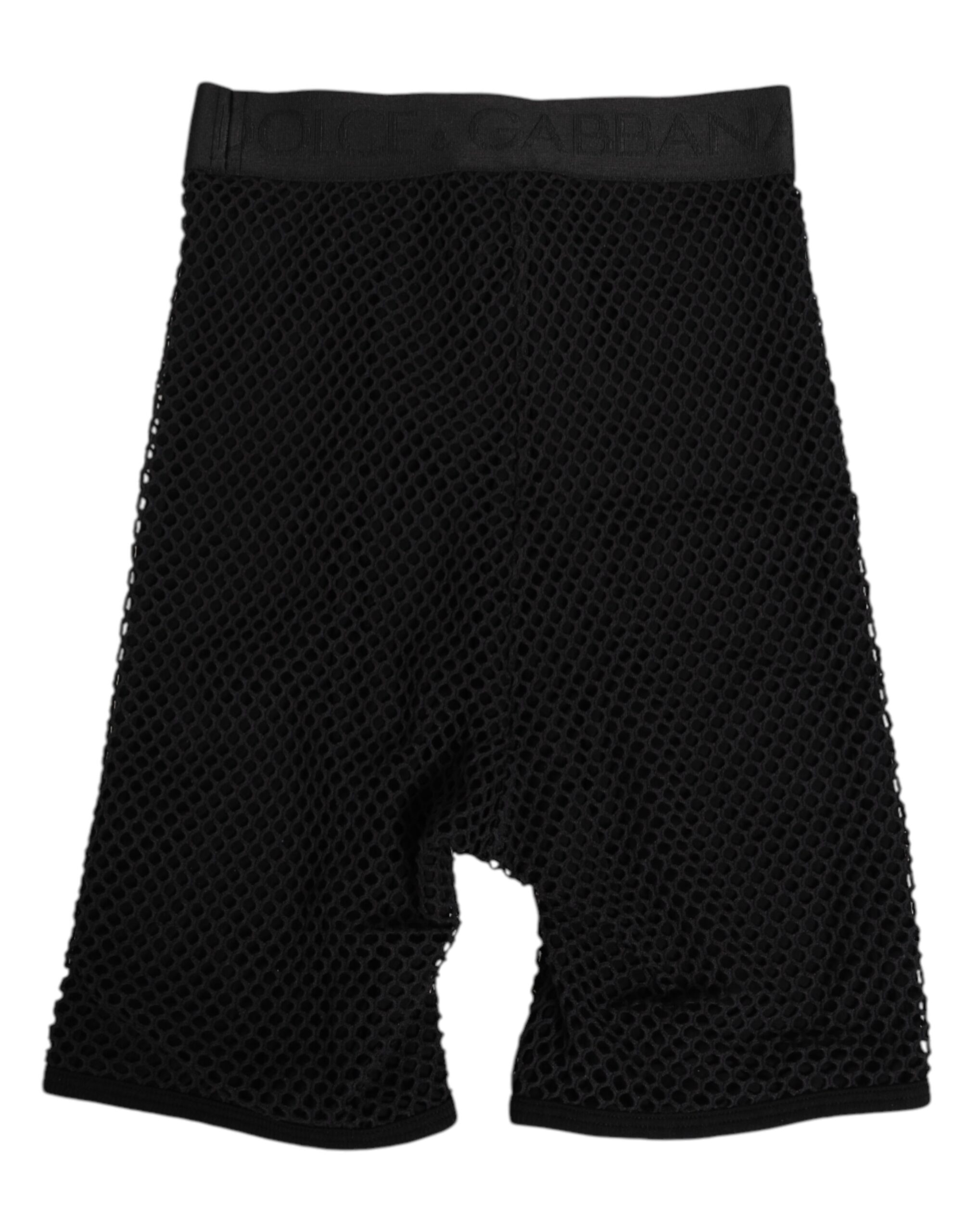 Dolce & Gabbana Black Cotton Logo Shorts Midi Trouser Underwear - Image 4