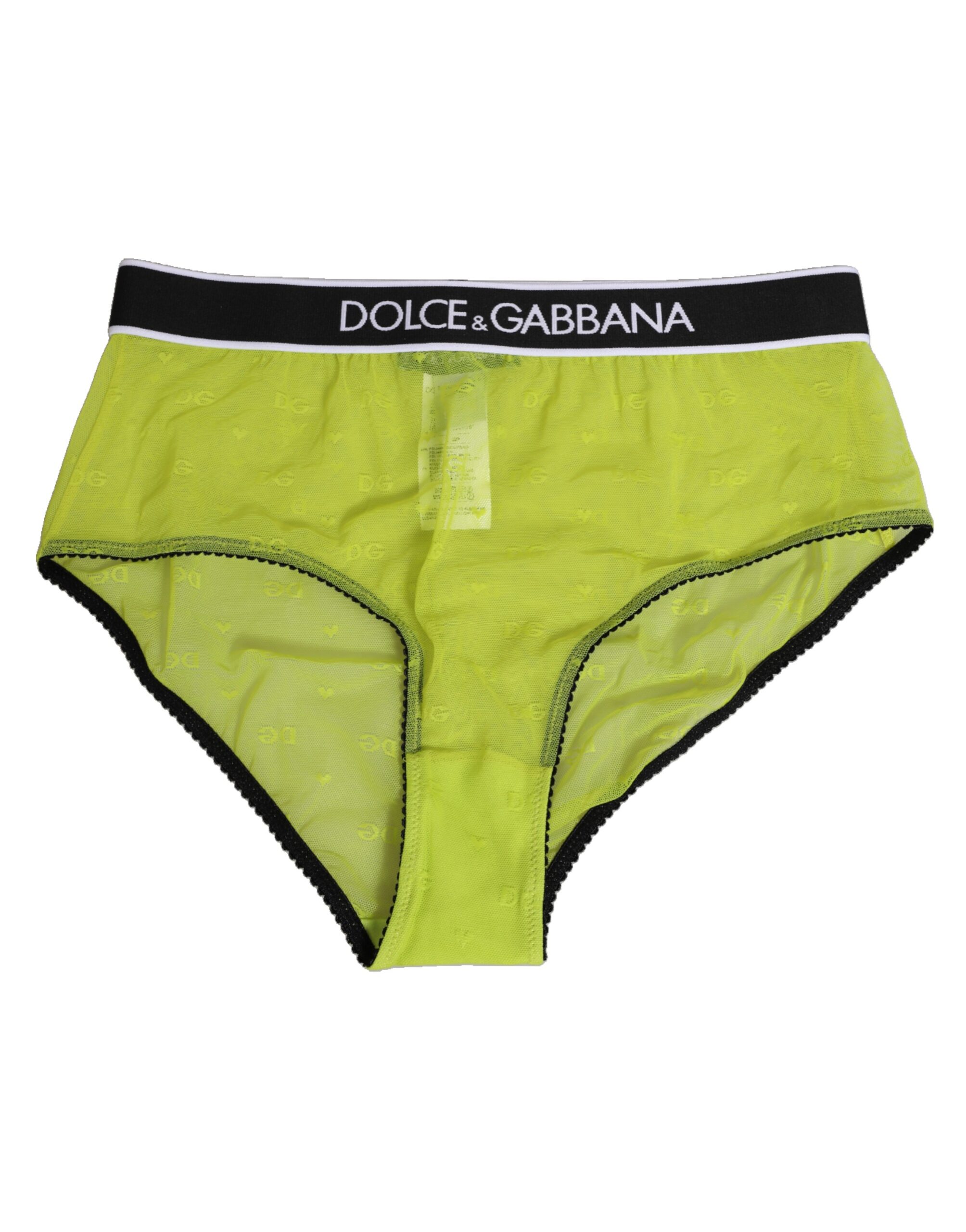 Dolce & Gabbana Green Nylon Logo Waistband Brief Panty Underwear - Image 2