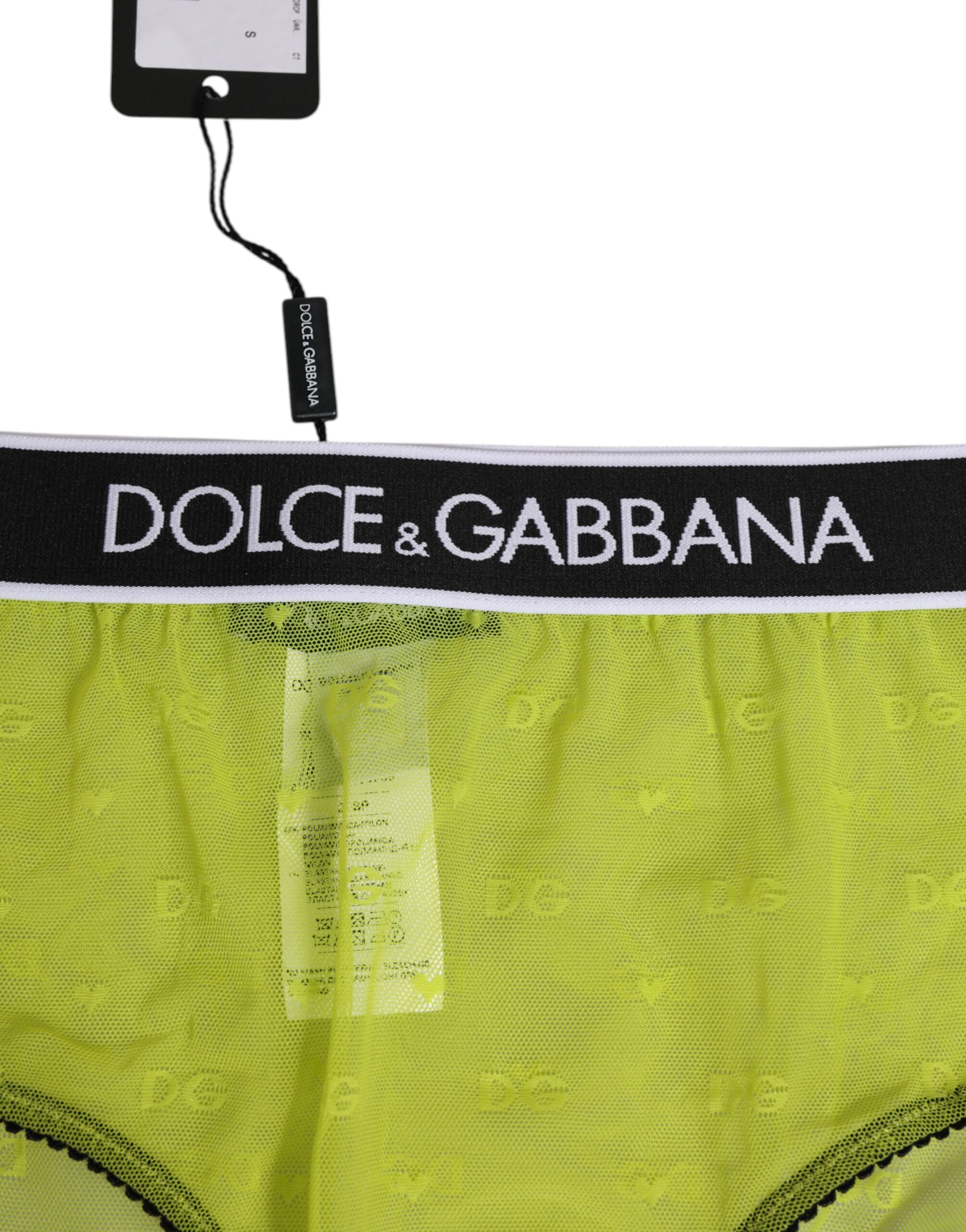 Dolce & Gabbana Green Nylon Logo Waistband Brief Panty Underwear - Image 3