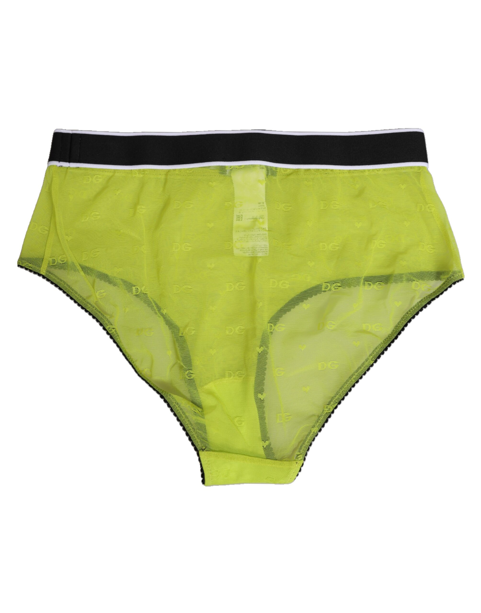Dolce & Gabbana Green Nylon Logo Waistband Brief Panty Underwear - Image 4