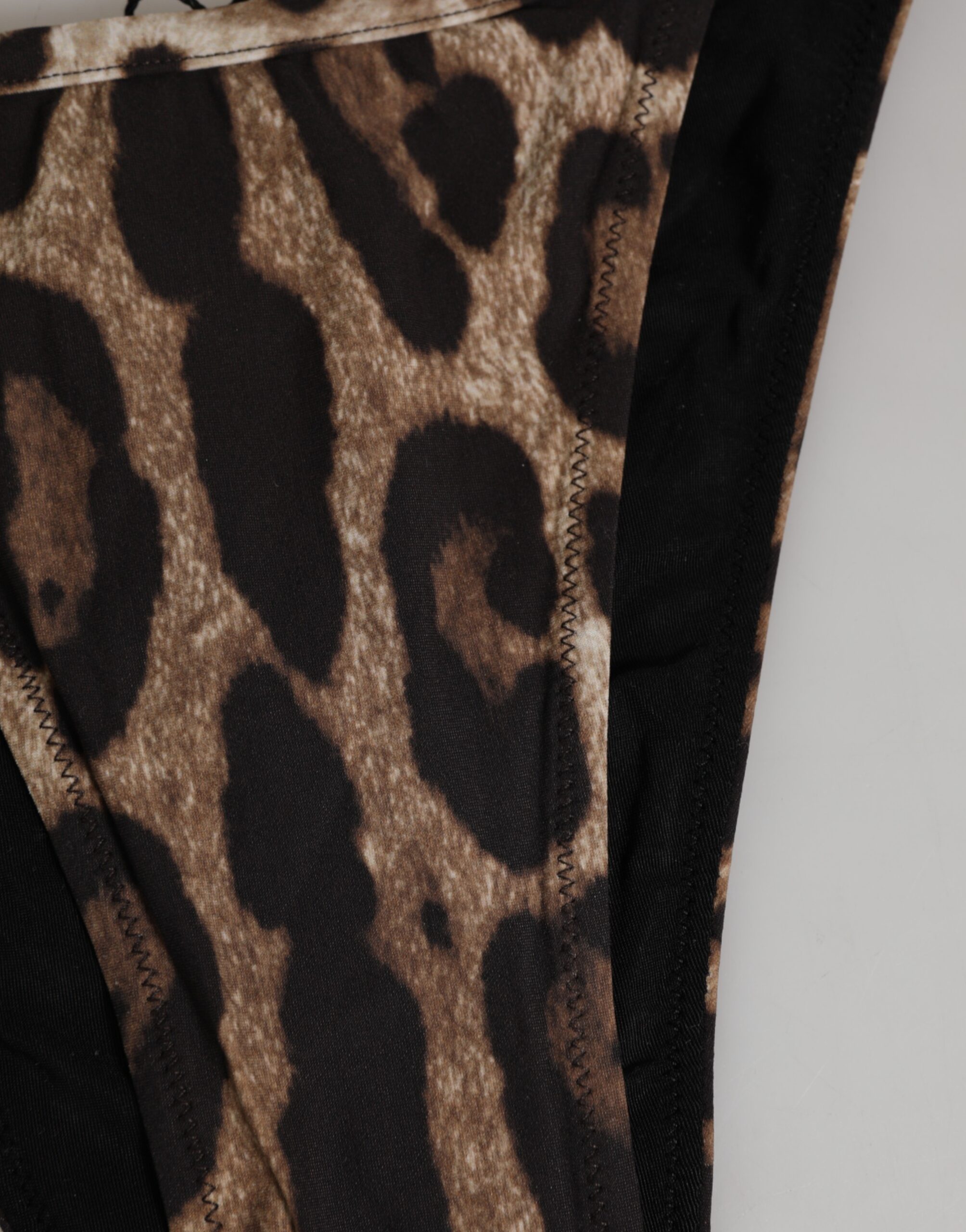 Dolce & Gabbana Brown Leopard Triangle Tanga Panty Underwear - Image 3