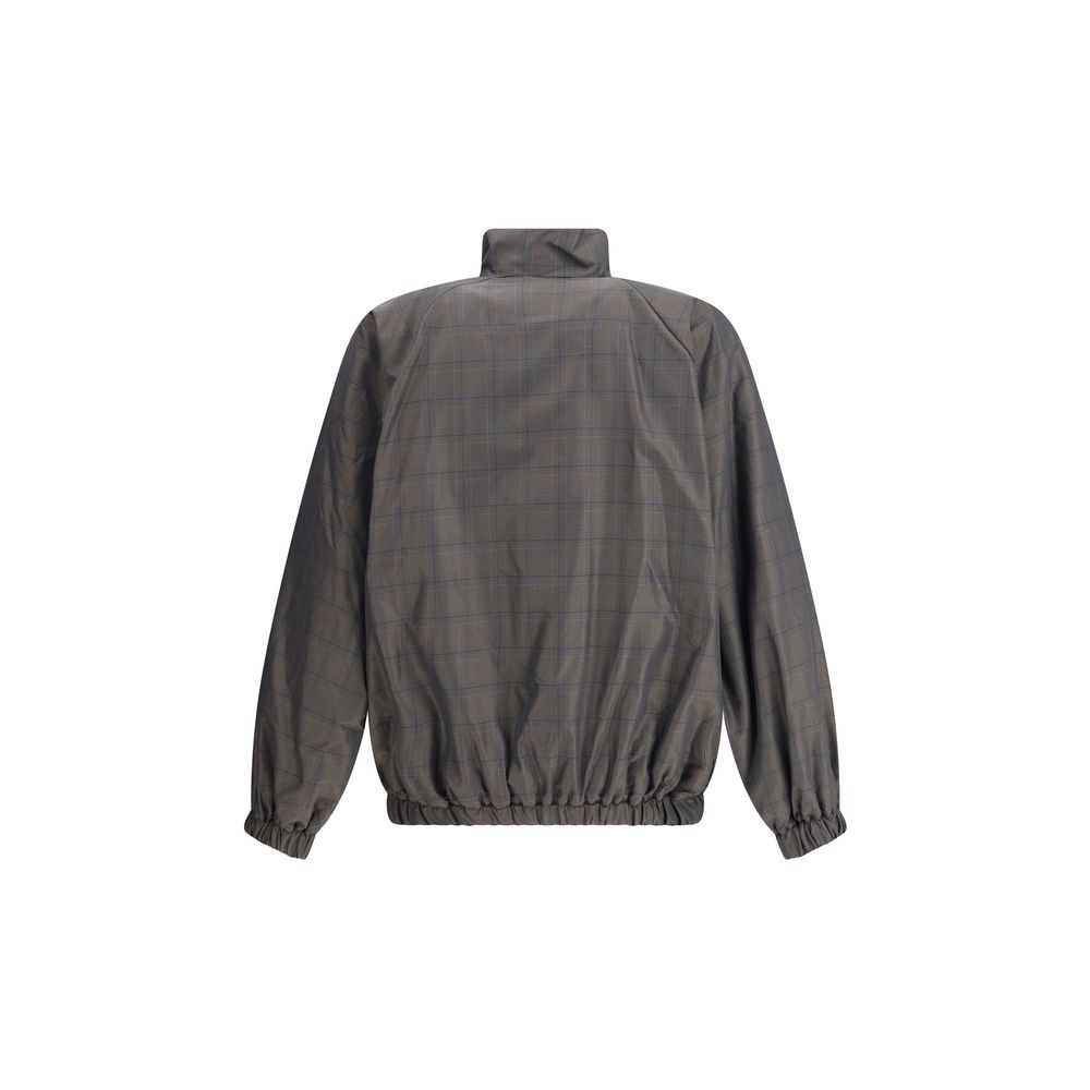 Balenciaga Zipped Jacket with Brown and Blue checked motif - Image 2