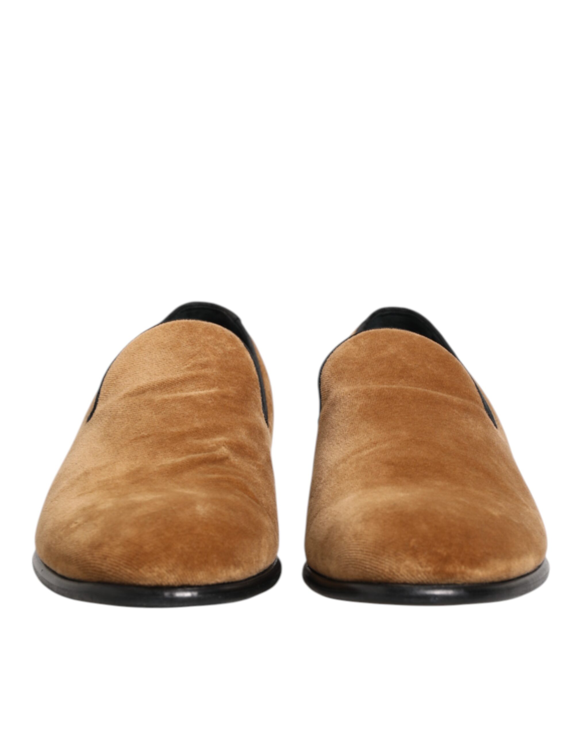 Dolce & Gabbana Brown Suede Slip On Men Loafers Formal Shoes - Image 3