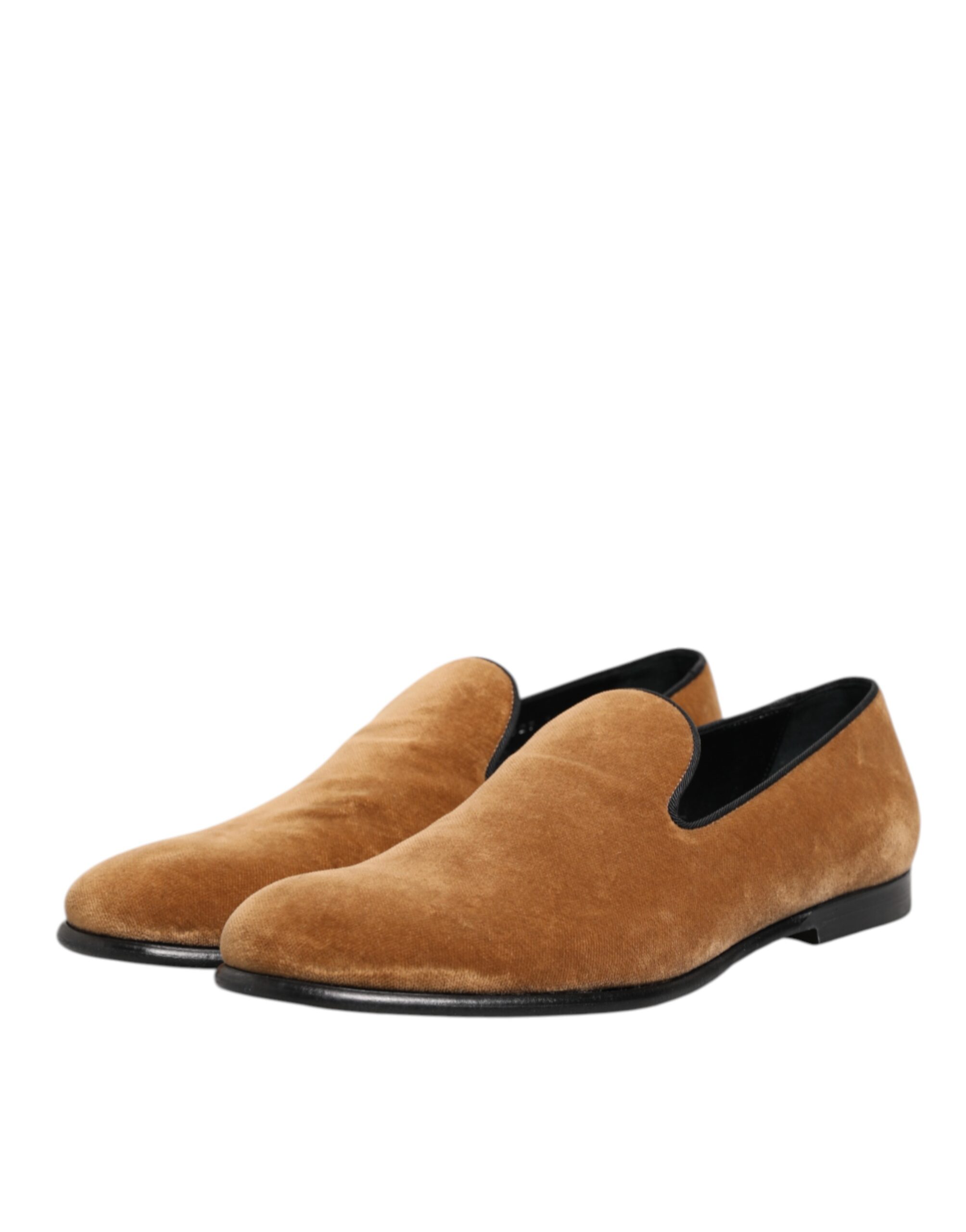 Dolce & Gabbana Brown Suede Slip On Men Loafers Formal Shoes - Image 5