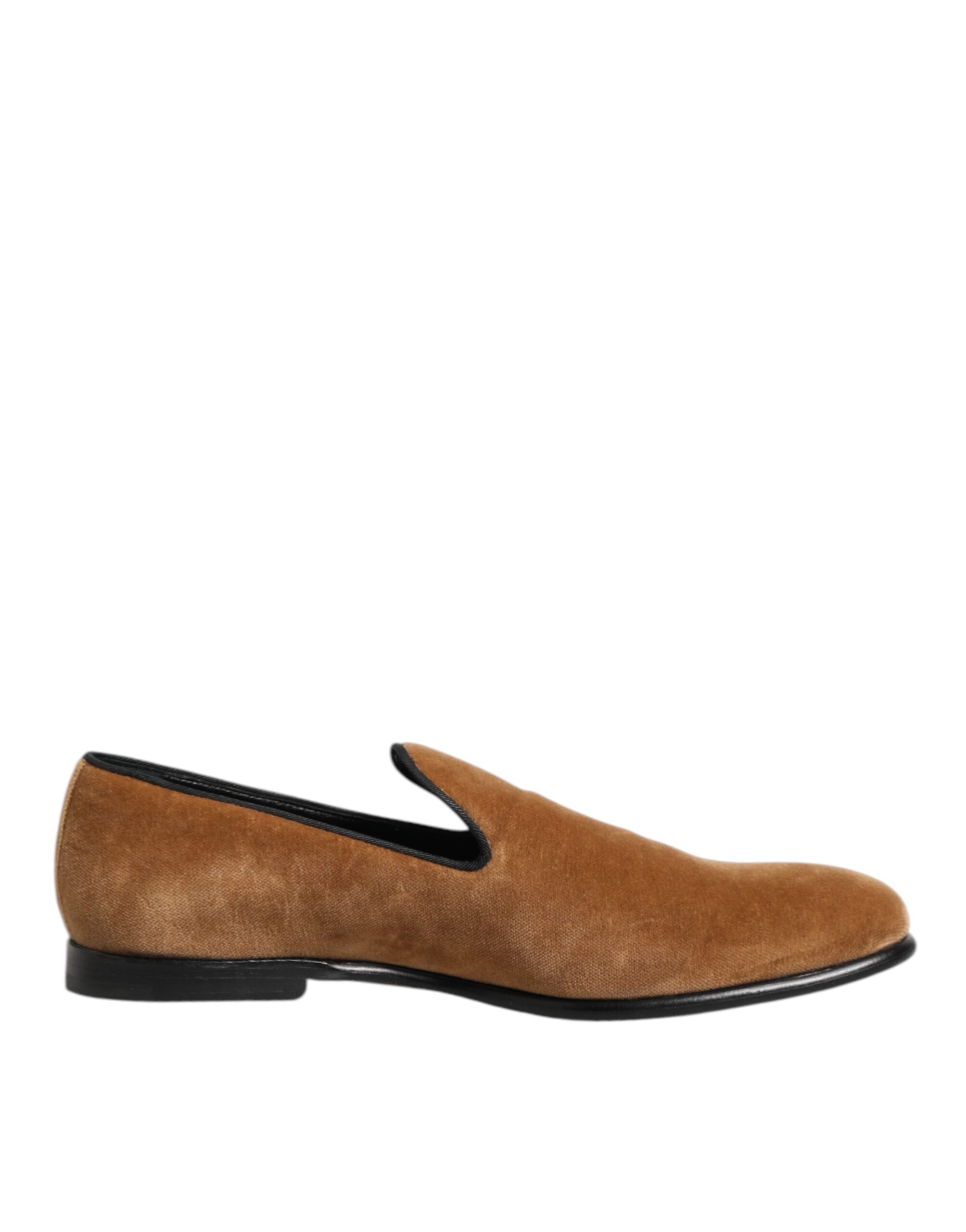 Dolce & Gabbana Brown Suede Slip On Men Loafers Formal Shoes - Image 2