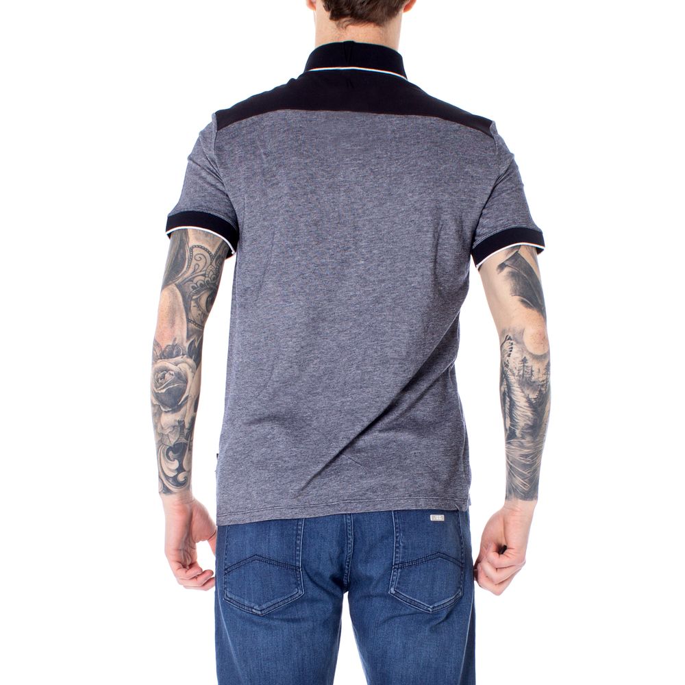 Armani Exchange Blue Cotton Polo Shirt - Image 2