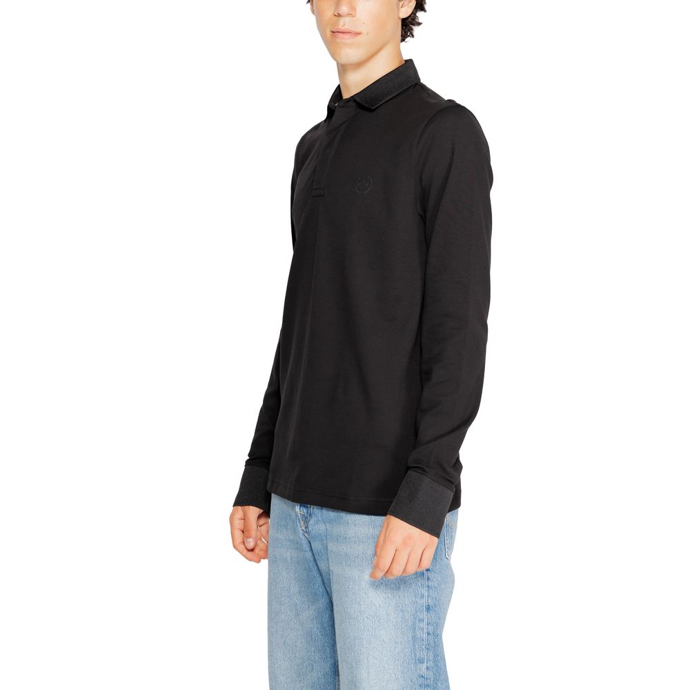 Armani Exchange Black Cotton Long Sleeve T-Shirt - Image 3