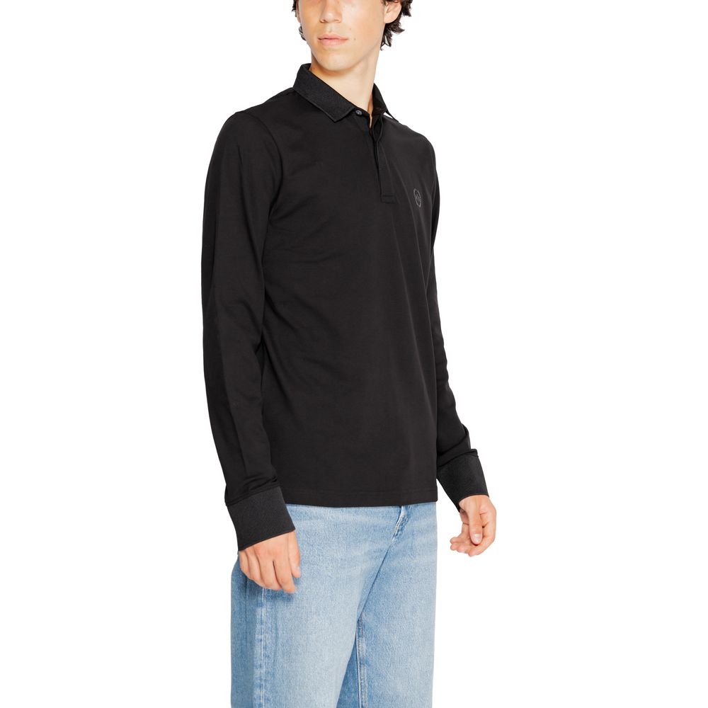 Armani Exchange Black Cotton Long Sleeve T-Shirt - Image 4