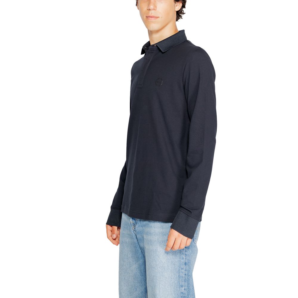 Armani Exchange Blue Cotton Long Sleeve T-Shirt - Image 3
