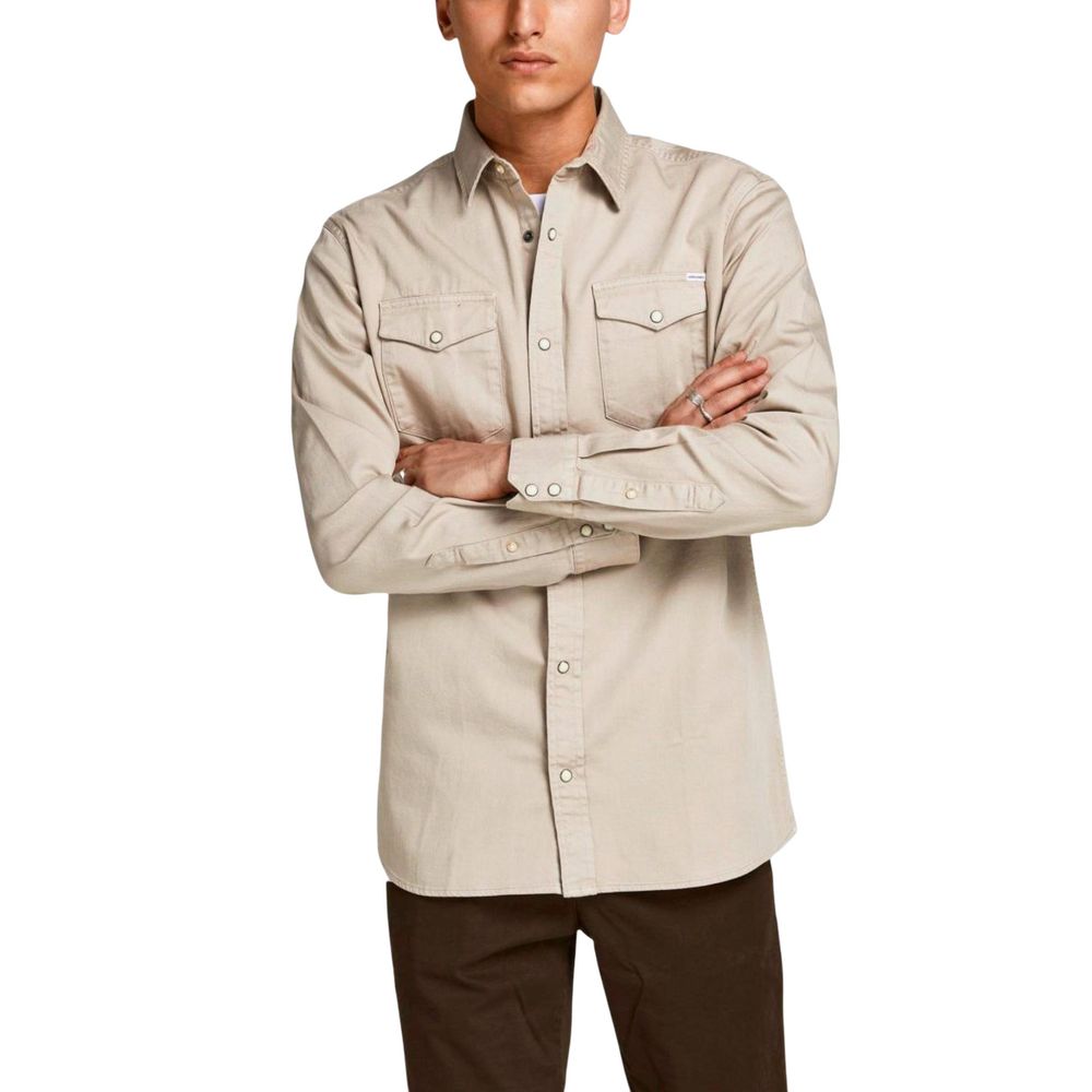 Jack Jones Beige Jeans Shirt - Image 2