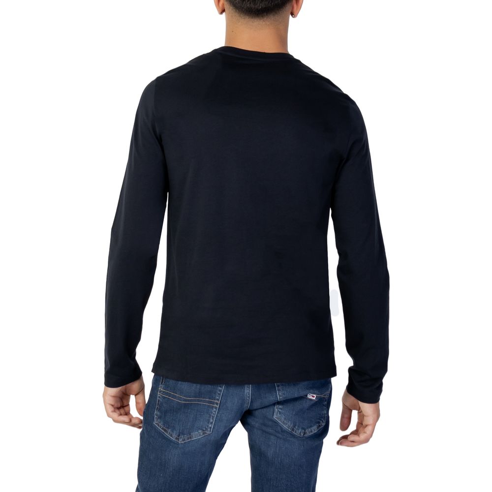 Armani Exchange Blue Cotton Long Sleeve T-Shirt - Image 2