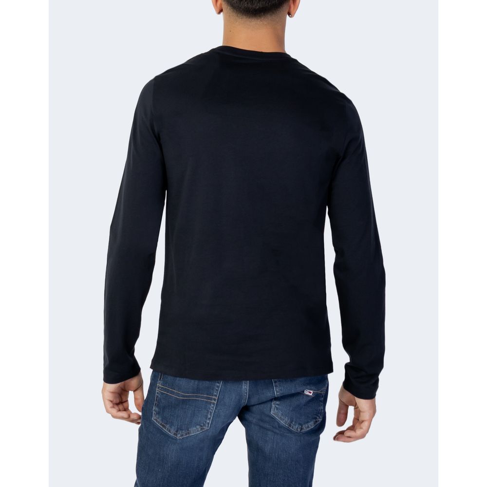 Armani Exchange Blue Cotton Long Sleeve T-Shirt - Image 3