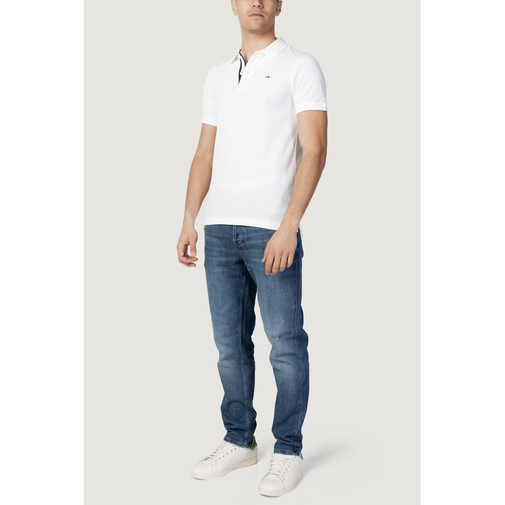 Tommy Hilfiger Jeans White Cotton Polo Shirt - Image 4