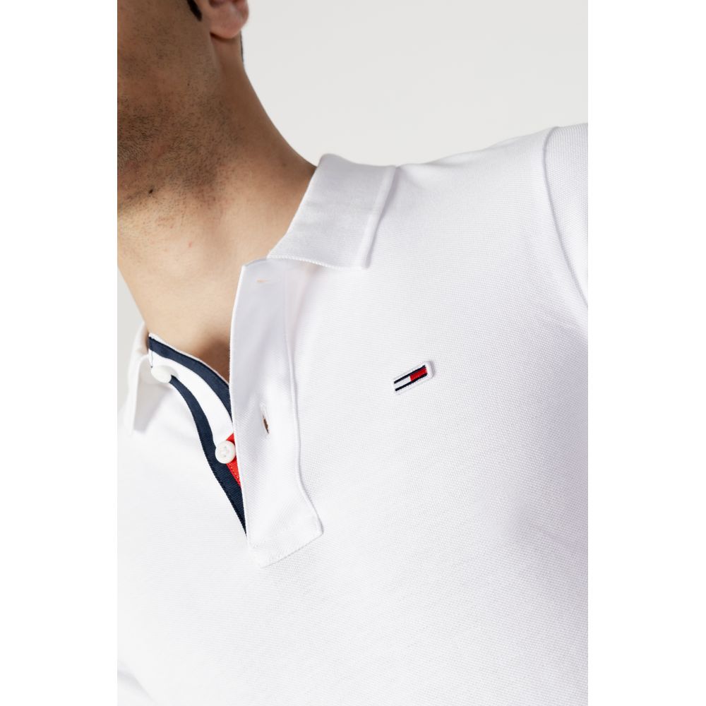 Tommy Hilfiger Jeans White Cotton Polo Shirt - Image 5