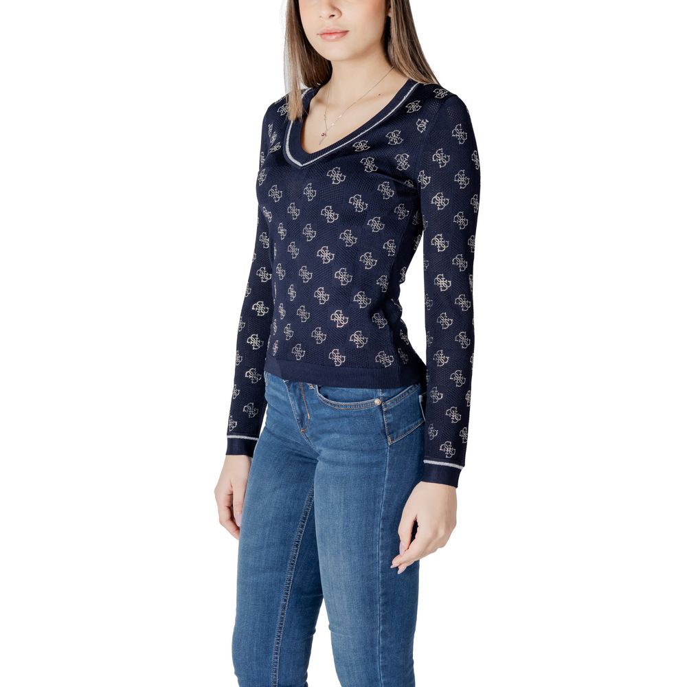 Guess Blue Viscose Sweater - Image 3