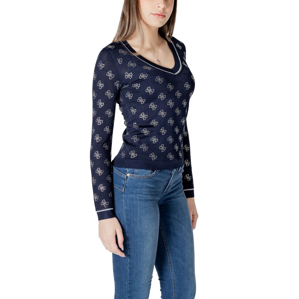 Guess Blue Viscose Sweater - Image 4
