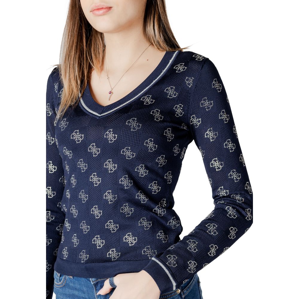 Guess Blue Viscose Sweater - Image 5