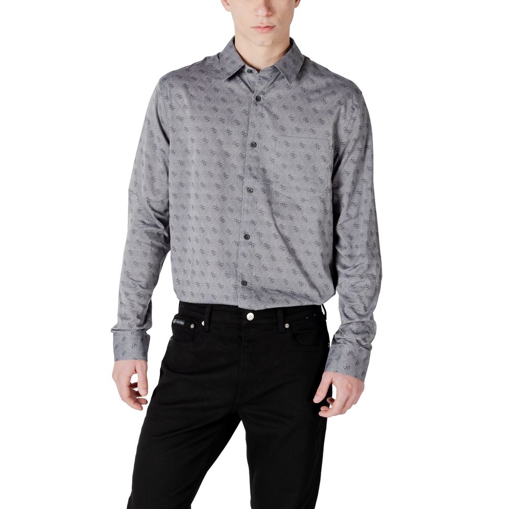 Guess Gray Cotton Dress Shirt - Image 5