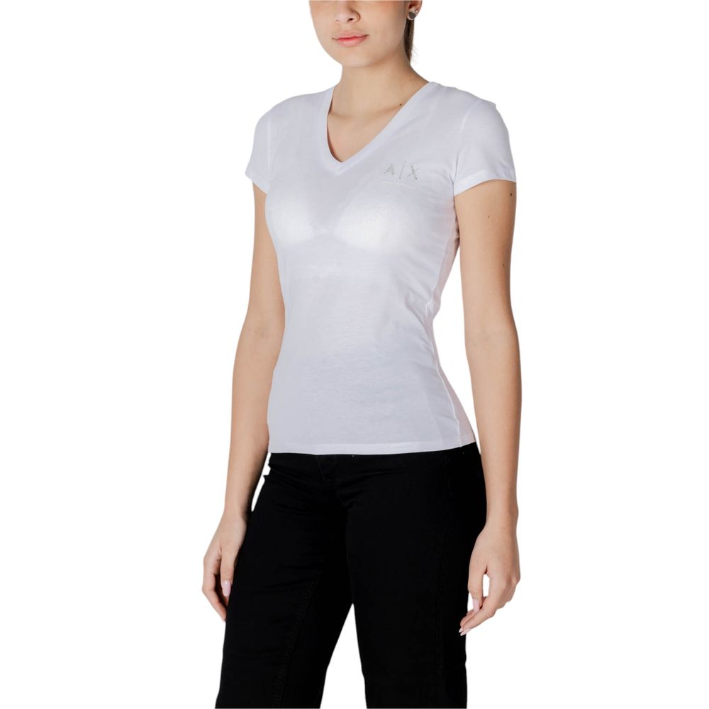 Armani Exchange White Cotton T-Shirt - Image 2