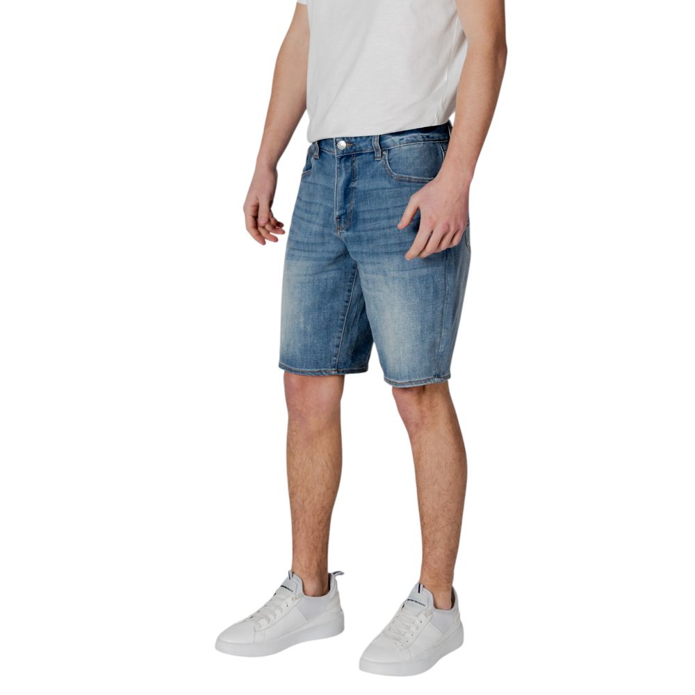 Armani Exchange Blue Polyester Bermuda Shorts - Image 2