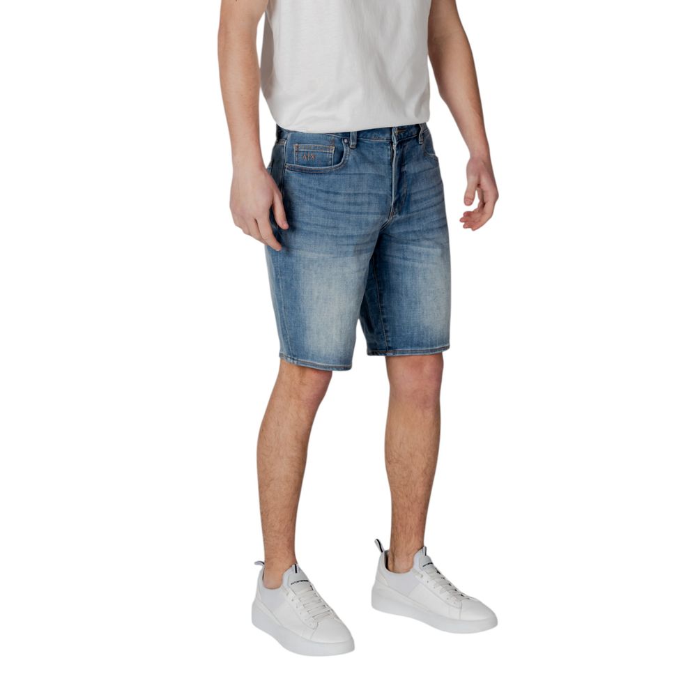 Armani Exchange Blue Polyester Bermuda Shorts - Image 3