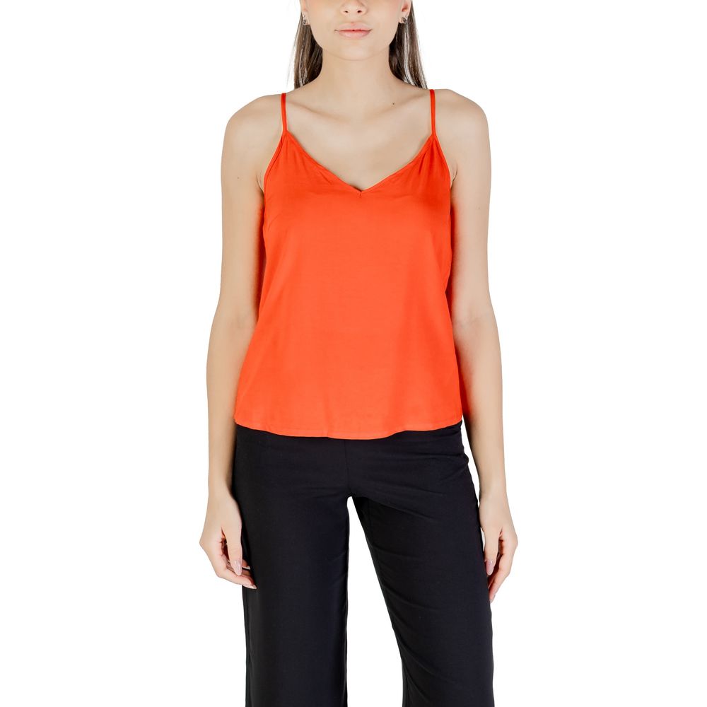 Vero Moda Red Viscose Tank Top