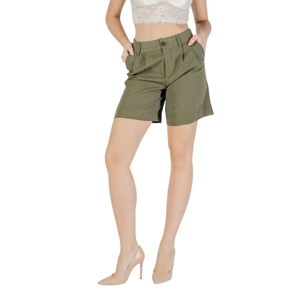 Only Green Viscose Bermuda Shorts - Image 2