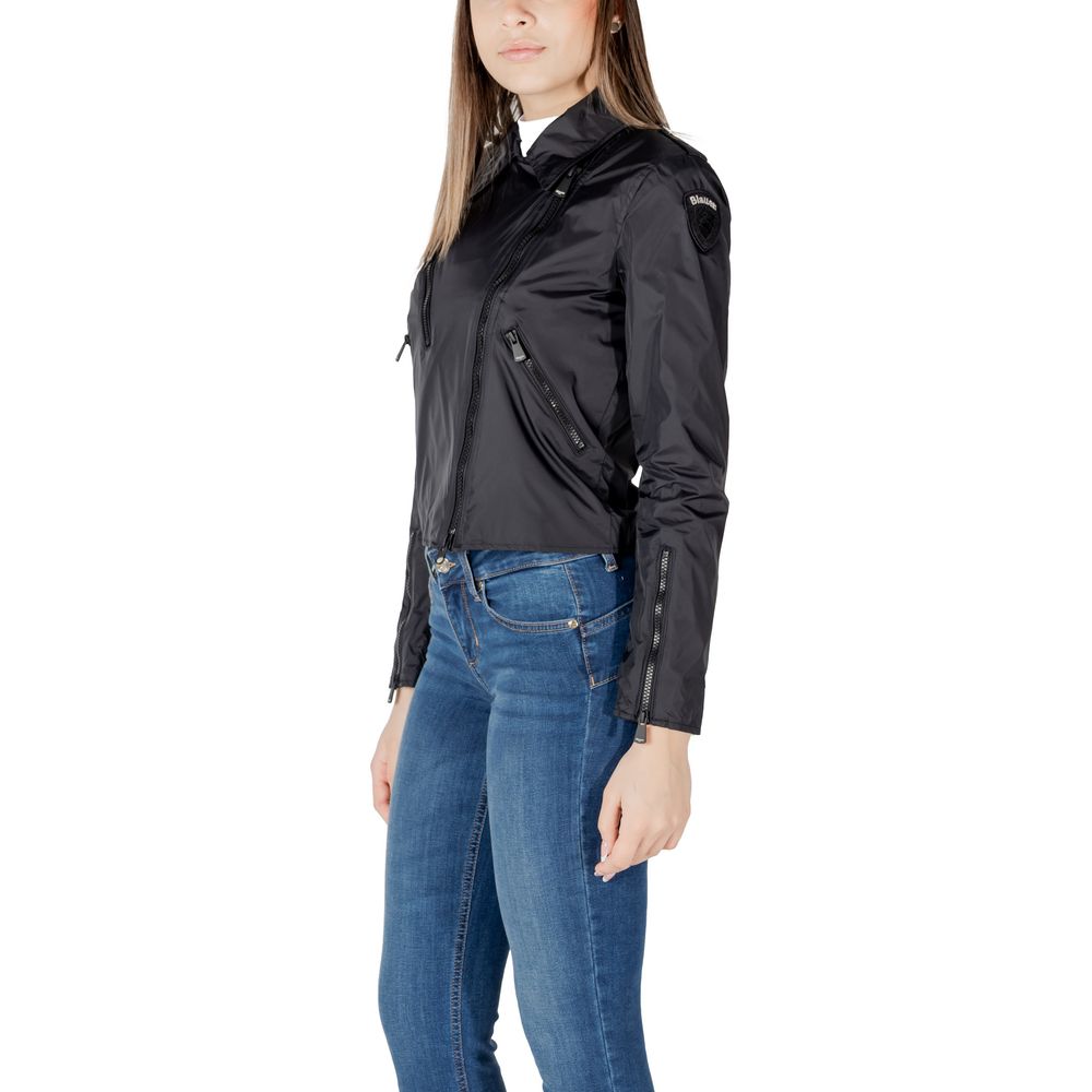 Blauer Black Polyamide Biker Jacket - Image 4