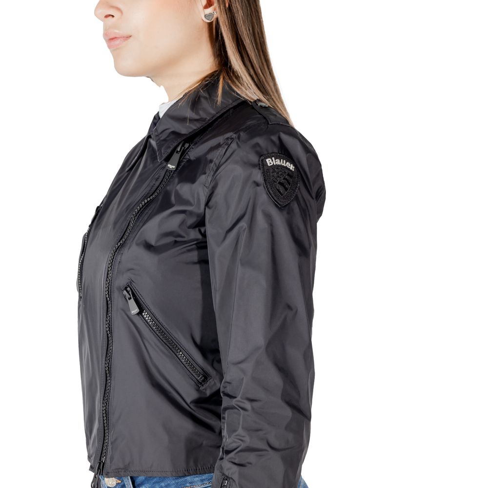 Blauer Black Polyamide Biker Jacket - Image 5