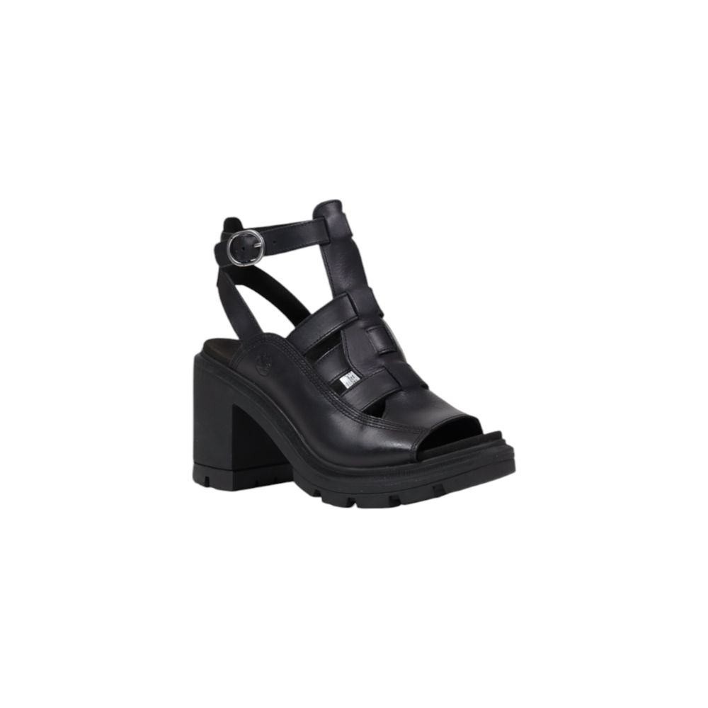 Timberland Black Leather Platform Sandals - Image 2