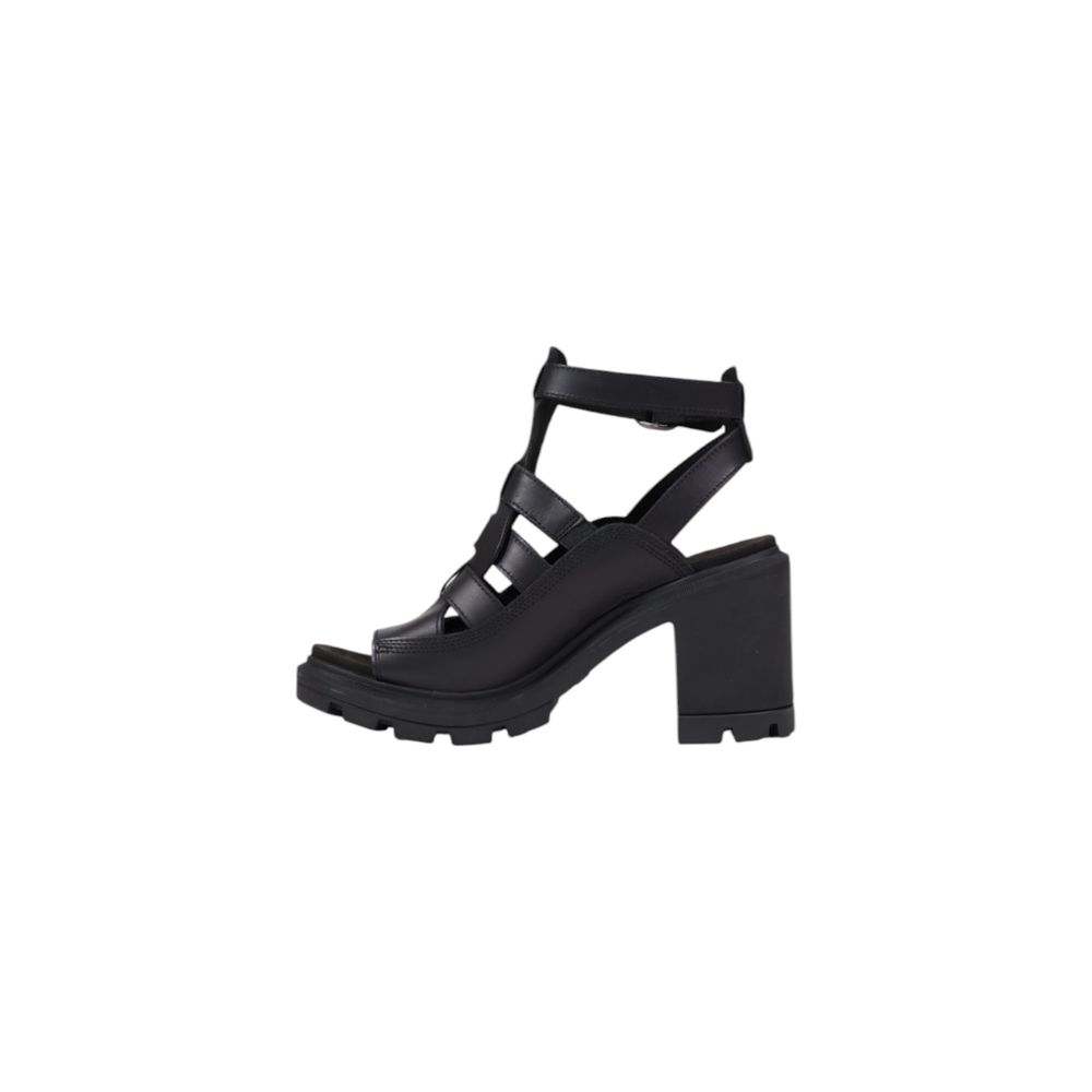 Timberland Black Leather Platform Sandals - Image 3