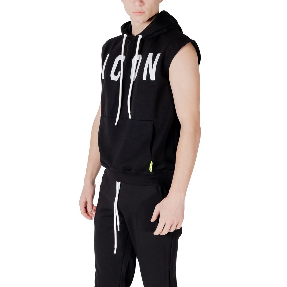Icon Black Cotton Hoodie - Image 3