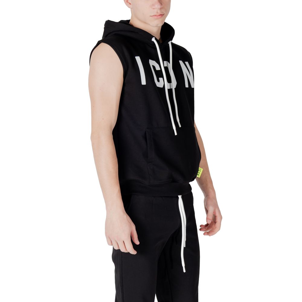 Icon Black Cotton Hoodie - Image 4