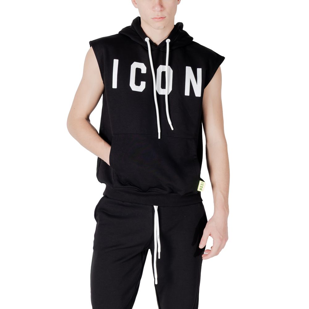 Icon Black Cotton Hoodie - Image 5