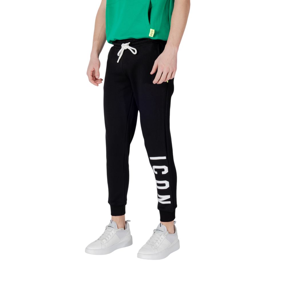 Icon Black Cotton Joggers (Workout Pants) - Image 3