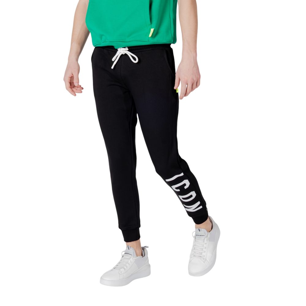 Icon Black Cotton Joggers (Workout Pants) - Image 5