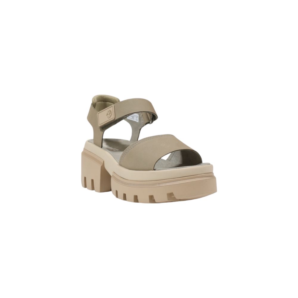 Timberland Beige Leather Platform Sandals - Image 2