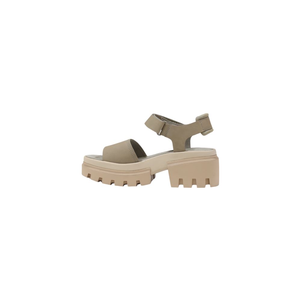 Timberland Beige Leather Platform Sandals - Image 3