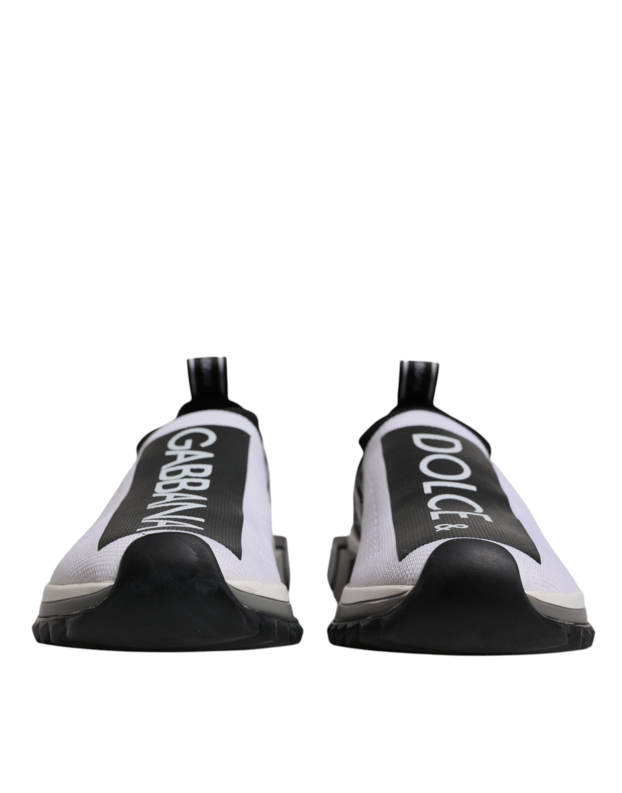 Dolce & Gabbana Black White Slip On Sorrento Sneakers Shoes - Image 3