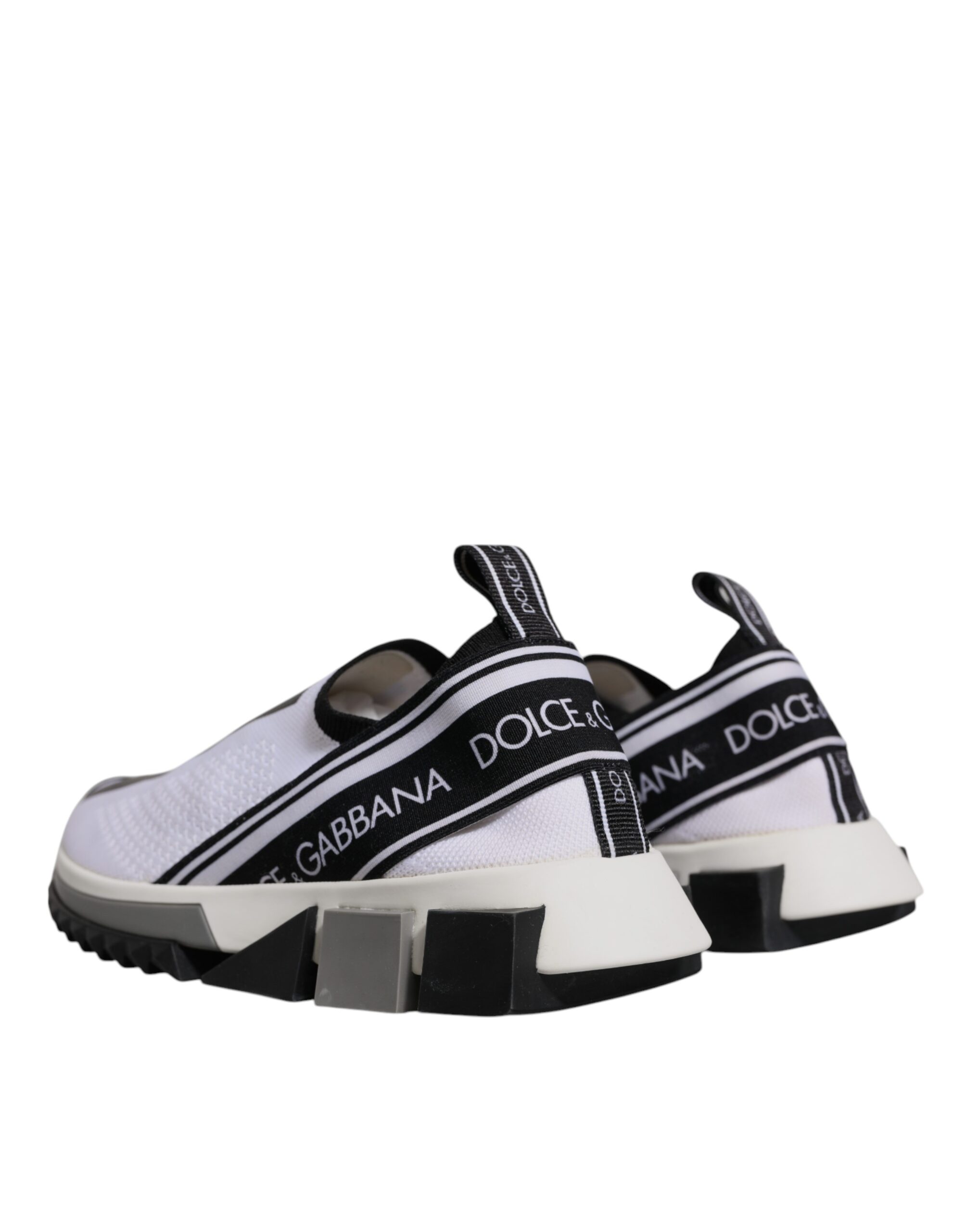 Dolce & Gabbana Black White Slip On Sorrento Sneakers Shoes - Image 5