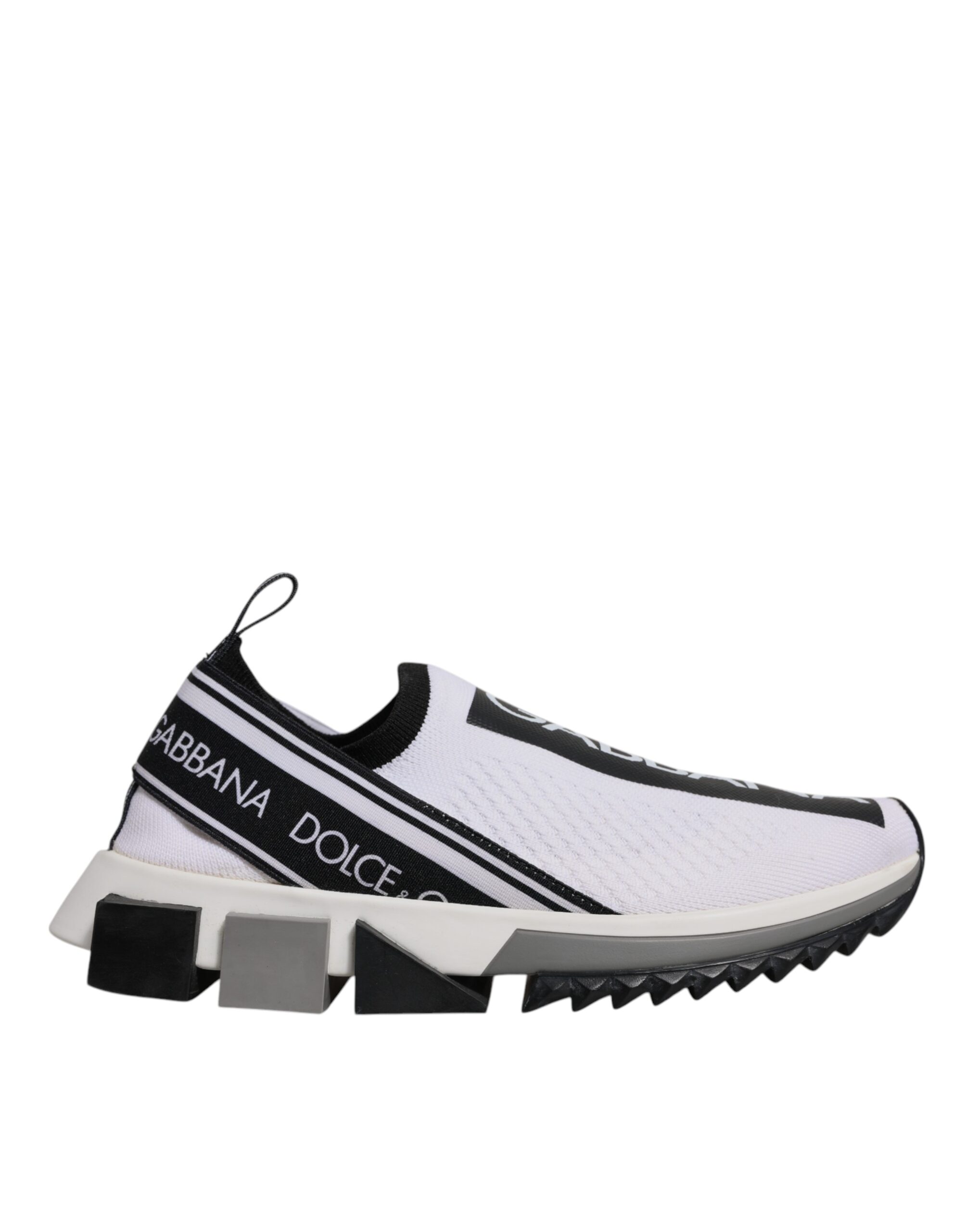 Dolce & Gabbana Black White Slip On Sorrento Sneakers Shoes - Image 2