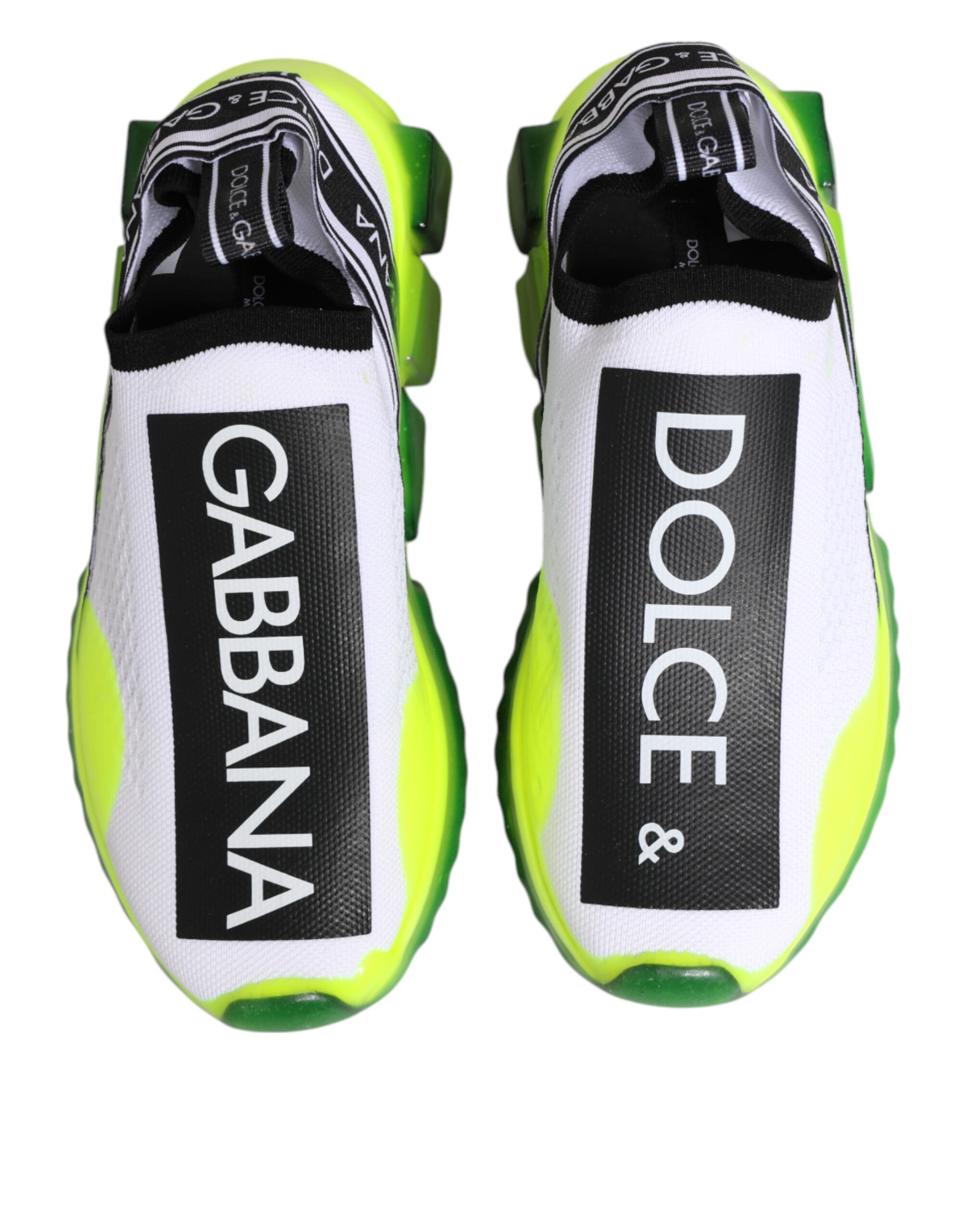 Dolce & Gabbana Black White Slip On Sorrento Sneakers Shoes - Image 4