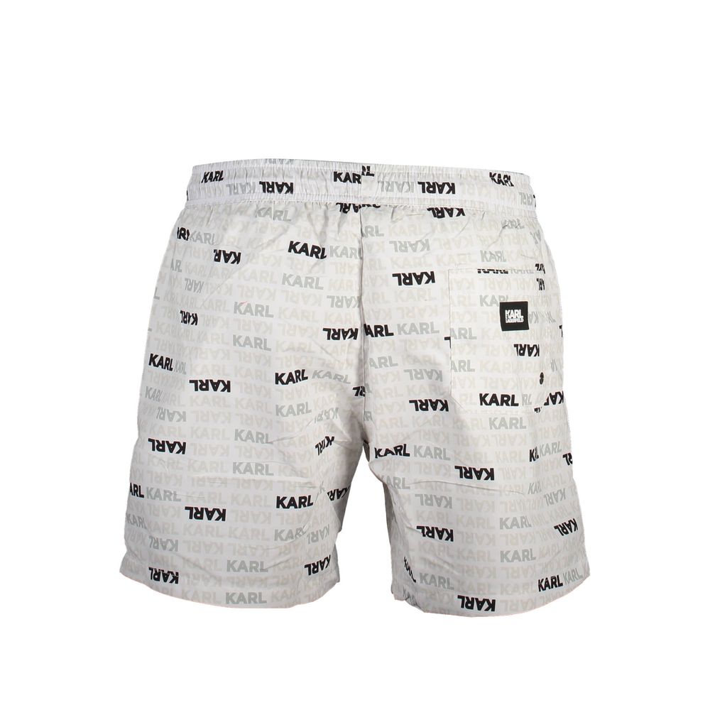 Karl Lagerfeld White Polyester Men's Swim Trunks - Image 2