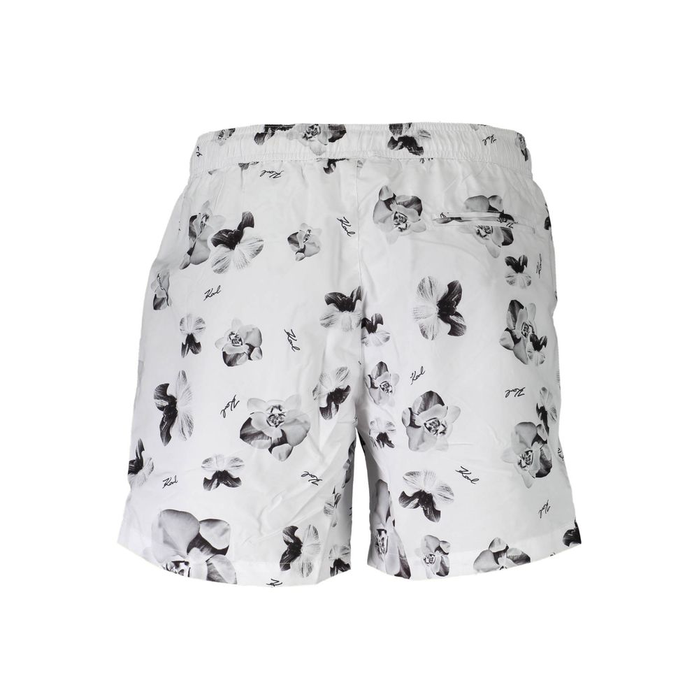 Karl Lagerfeld Bianco Polyester Men's Swim Boxer - Image 2